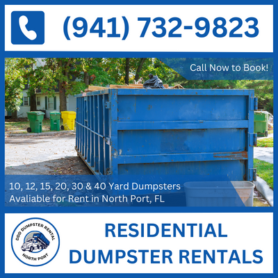 Customizable Residential Dumpster Rental in North Port, Florida - Fit for Every Need - DDD Dumpster Rental North Port